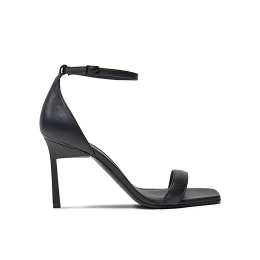 Sandały Calvin Klein Heel Sandal 90 Pearl Lth HW0HW02066 Czarny ze sklepu eobuwie.pl w kategorii Sandały damskie - zdjęcie 182102379