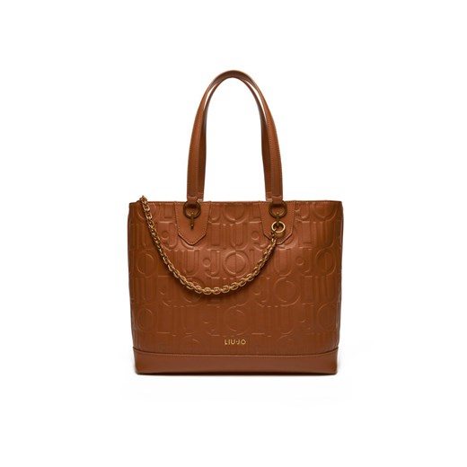 Torebka Liu Jo Ecs M Tote AA5197 E0538 Brązowy ze sklepu eobuwie.pl w kategorii Torby Shopper bag - zdjęcie 182102575