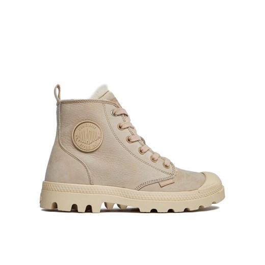 Trapery Palladium Pampa Hi Zip Wl 95982-271-M Beżowy ze sklepu eobuwie.pl w kategorii Workery damskie - zdjęcie 182102848