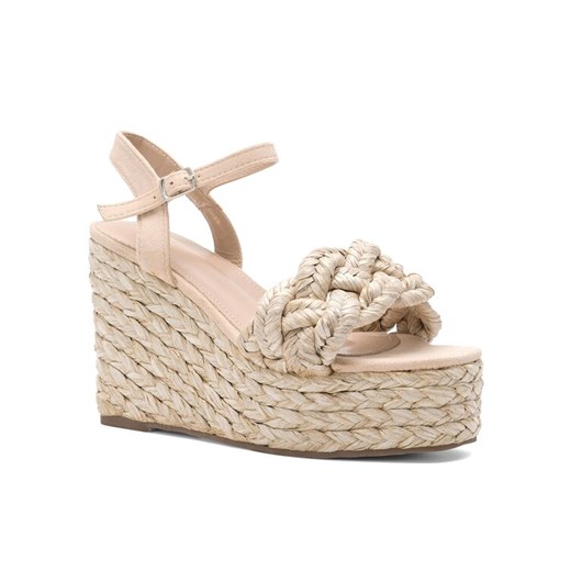 Espadryle DeeZee KL-E2125-1 Beżowy ze sklepu eobuwie.pl w kategorii Sandały damskie - zdjęcie 182103179