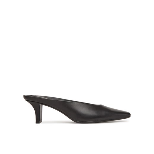 Klapki Calvin Klein Heel Mule Pump 50 - Lth HW0HW02332 Czarny ze sklepu eobuwie.pl w kategorii Klapki damskie - zdjęcie 182103465