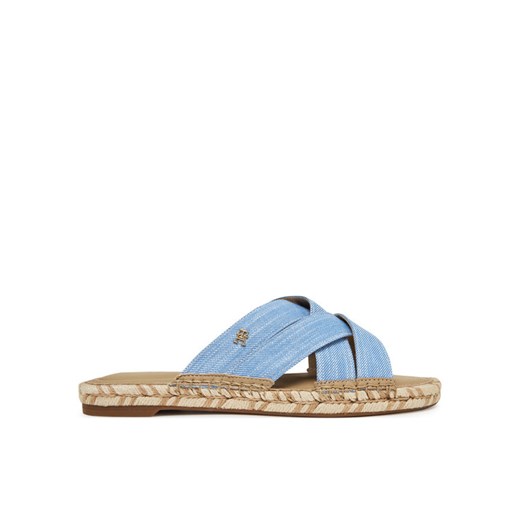 Espadryle Tommy Hilfiger Chambray Espadrille Mule FW0FW08501 Niebieski ze sklepu eobuwie.pl w kategorii Espadryle damskie - zdjęcie 182103665