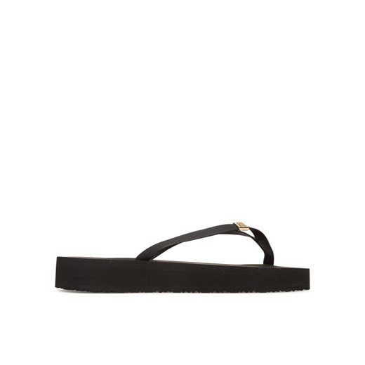 Japonki Tommy Hilfiger Elevated Chic Beach Sandal FW0FW08523 Czarny ze sklepu eobuwie.pl w kategorii Klapki damskie - zdjęcie 182103945