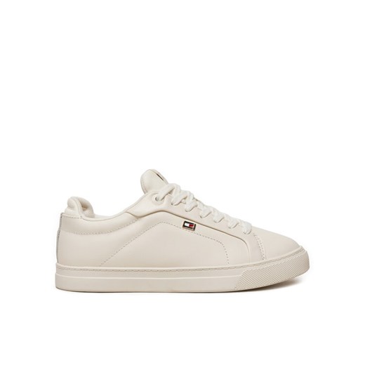 Sneakersy Tommy Hilfiger Icon Court Sneaker Flag FW0FW08327 Écru ze sklepu eobuwie.pl w kategorii Buty sportowe damskie - zdjęcie 182103949