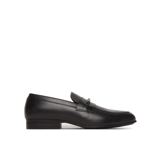 Półbuty Calvin Klein Almond Moccasin W/ Bit HM0HM01884 Czarny ze sklepu eobuwie.pl w kategorii Buty eleganckie męskie - zdjęcie 182104076