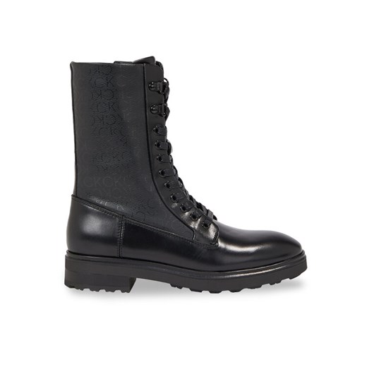 Trapery Calvin Klein Cleat Combat Boot - Epi Mono Mix HW0HW01713 Czarny ze sklepu eobuwie.pl w kategorii Workery damskie - zdjęcie 182104095