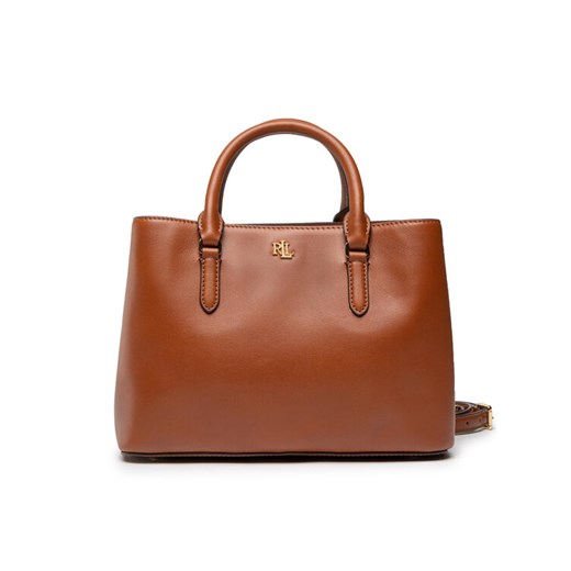 Torebka Lauren Ralph Lauren Marcy 26 431876725005 Brązowy ze sklepu eobuwie.pl w kategorii Torby Shopper bag - zdjęcie 182104135