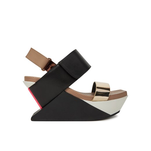 Sandały United Nude Delta Wedge Sandal 1041389316 Czarny ze sklepu eobuwie.pl w kategorii Sandały damskie - zdjęcie 182104205