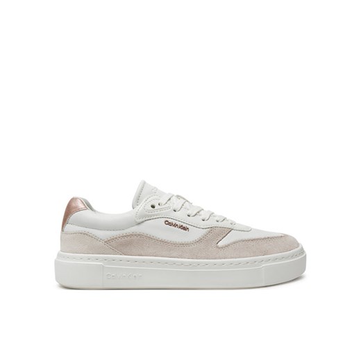 Sneakersy Calvin Klein Cupsole Lace Up W/Ml Mix M HW0HW02114 Biały ze sklepu eobuwie.pl w kategorii Buty sportowe damskie - zdjęcie 182104486