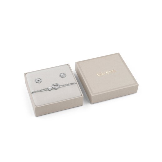Zestaw bransoletka i kolczyki Guess JUBS05 075JW Srebrny Guess L eobuwie.pl