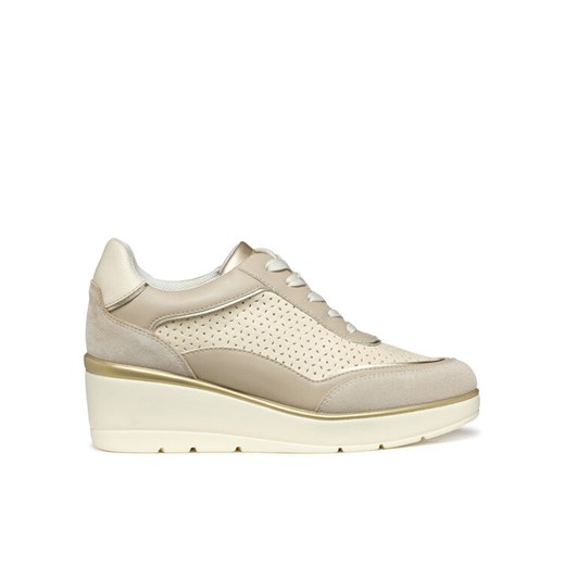 Sneakersy Geox D Ilde D55RAB 05422 C5AH6 Beżowy ze sklepu eobuwie.pl w kategorii Buty sportowe damskie - zdjęcie 182104737