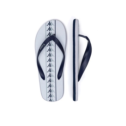 Japonki Kappa 371G1LW White - Blue Marine - Grey Lt Lead Kolorowy ze sklepu eobuwie.pl w kategorii Klapki męskie - zdjęcie 182104998