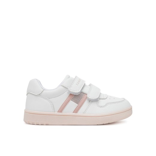 Sneakersy Tommy Hilfiger Flag Low Cut Velcro Sneaker T1A9-33730-1439 S Biały ze sklepu eobuwie.pl w kategorii Buty sportowe dziecięce - zdjęcie 182105056