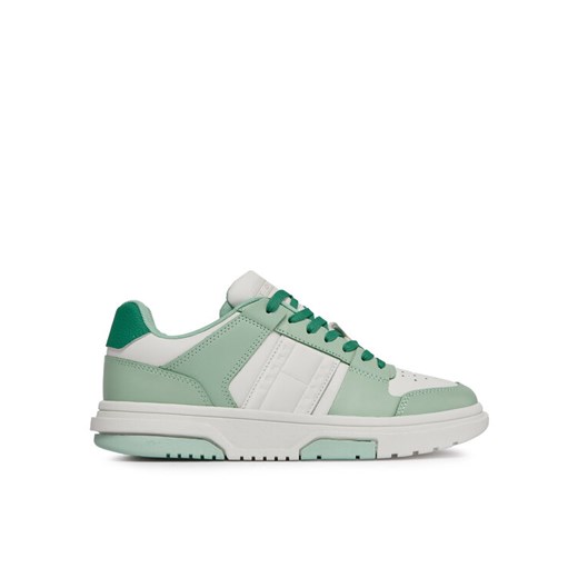 Sneakersy Tommy Jeans Tjw Skate Sneaker Ltr EN0EN02423 Zielony ze sklepu eobuwie.pl w kategorii Buty sportowe damskie - zdjęcie 182105125