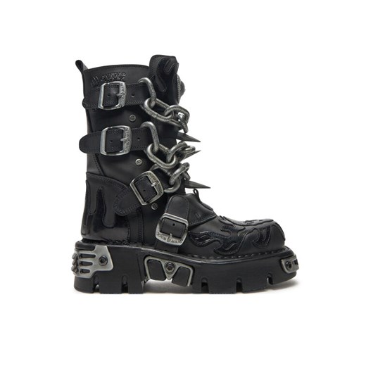 Glany NEW ROCK M-727-S5 Czarny ze sklepu eobuwie.pl w kategorii Workery damskie - zdjęcie 182105337