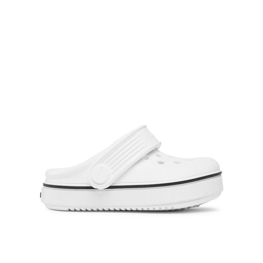Klapki Crocs Crocs Crocband Clean Clog T 208479 Biały ze sklepu eobuwie.pl w kategorii Klapki dziecięce - zdjęcie 182105649