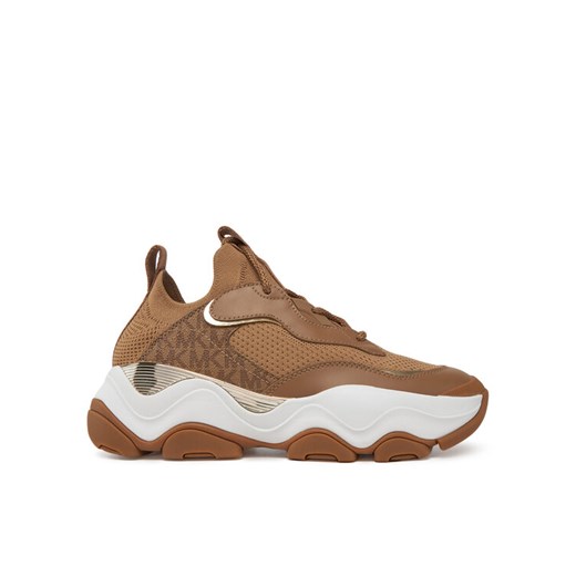Sneakersy Michael Kors Atlas Knit 43R5ATFS2L Brązowy ze sklepu eobuwie.pl w kategorii Buty sportowe damskie - zdjęcie 182105856