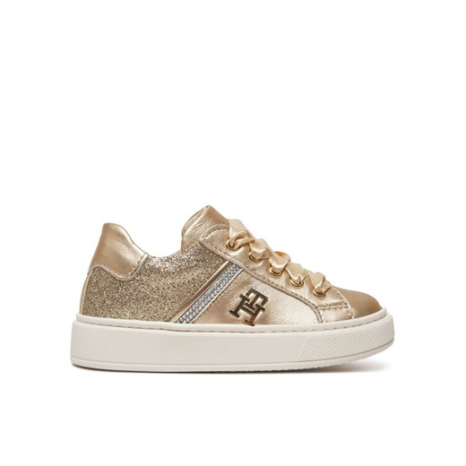 Sneakersy Tommy Hilfiger Sneaker Bassa Allacciata T1A9-33932-0829 S Złoty ze sklepu eobuwie.pl w kategorii Buty sportowe dziecięce - zdjęcie 182106278
