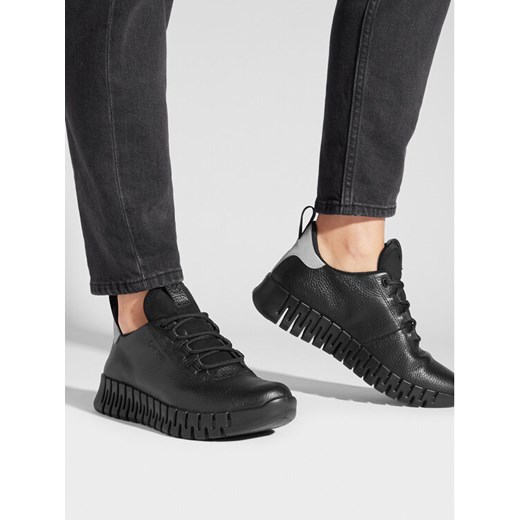 Sneakersy ECCO Gruuv Gtx GORE-TEX 21823301001 Czarny ze sklepu eobuwie.pl w kategorii Półbuty damskie - zdjęcie 182106305