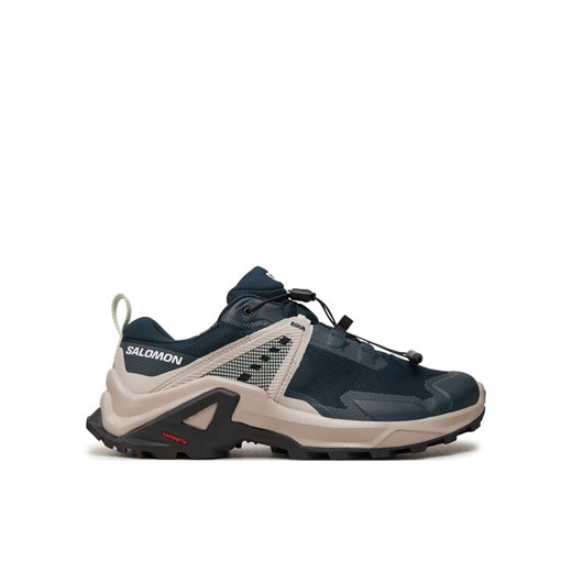 Trekkingi Salomon X Raise Gore-Tex L47458300 Granatowy ze sklepu eobuwie.pl w kategorii Buty trekkingowe dziecięce - zdjęcie 182106415