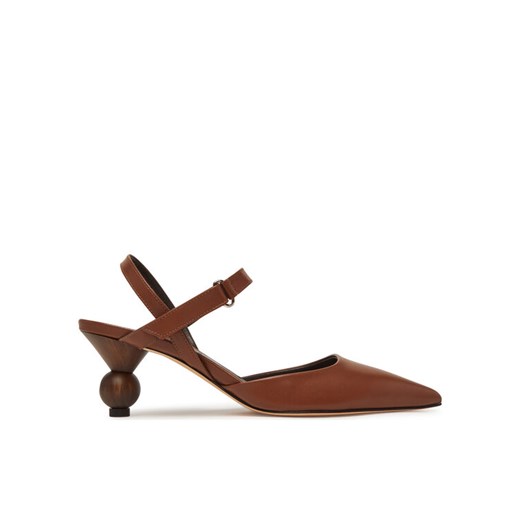 Sandały Weekend Max Mara 2515521035600 Brązowy ze sklepu eobuwie.pl w kategorii Czółenka - zdjęcie 182106455