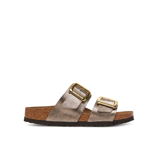 Klapki Birkenstock Sydney Cushion Buckle 1029372 Złoty ze sklepu eobuwie.pl w kategorii Klapki damskie - zdjęcie 182106588