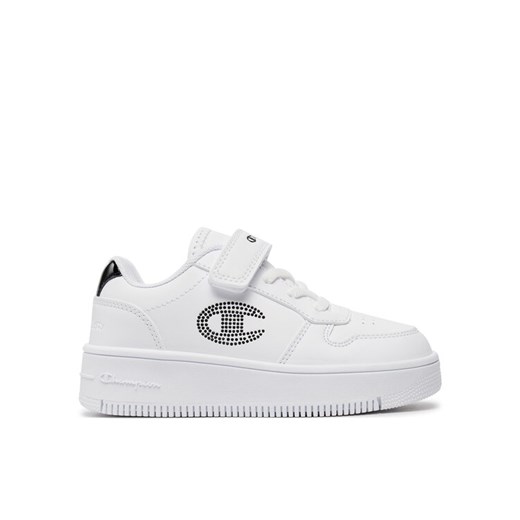 Sneakersy Champion Rebound Platform Glitter G Ps Low Cut Shoe S32830-CHA-WW009 Biały ze sklepu eobuwie.pl w kategorii Buty sportowe dziecięce - zdjęcie 182106938