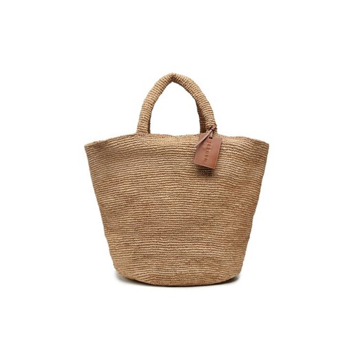 Torebka Manebi Natural Raffia Summer Bag V 2.2 AD Brązowy ze sklepu eobuwie.pl w kategorii Torby letnie - zdjęcie 182107066
