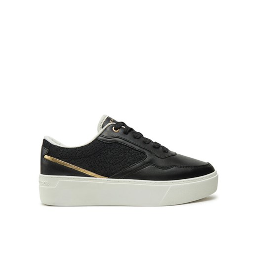 Sneakersy Tommy Hilfiger Platform Monogram Sneaker FW0FW08121 Czarny ze sklepu eobuwie.pl w kategorii Buty sportowe damskie - zdjęcie 182107069