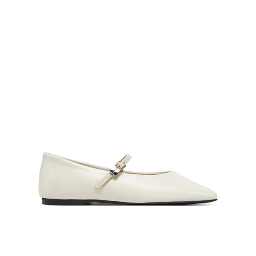 Baleriny Calvin Klein Ballerina New Buckle - Lth HW0HW02483 Beżowy ze sklepu eobuwie.pl w kategorii Balerinki - zdjęcie 182107369