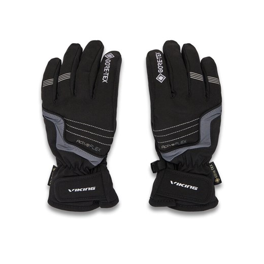 Rękawice narciarskie Viking Helix GTX Ski 165/22/2252/08 Czarny ze sklepu eobuwie.pl w kategorii Rękawiczki dziecięce - zdjęcie 182107397