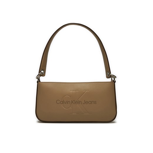 Torebka Calvin Klein Jeans Sculpted Shoulder Pouch25 Mono K60K610679 Brązowy ze sklepu eobuwie.pl w kategorii Torebki damskie - zdjęcie 182107515
