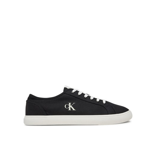 Tenisówki Calvin Klein Jeans Ess Vulc Low Mg Canvas YM0YM01209 Czarny ze sklepu eobuwie.pl w kategorii Trampki męskie - zdjęcie 182108005