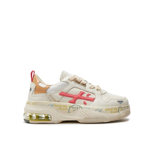 Sneakersy Premiata Draked VAR 356 Écru ze sklepu eobuwie.pl w kategorii Buty sportowe damskie - zdjęcie 182108095