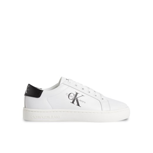 Sneakersy Calvin Klein Jeans Classic Cupsole Laceup Lth Wn YW0YW01269 Biały ze sklepu eobuwie.pl w kategorii Buty sportowe damskie - zdjęcie 182108158