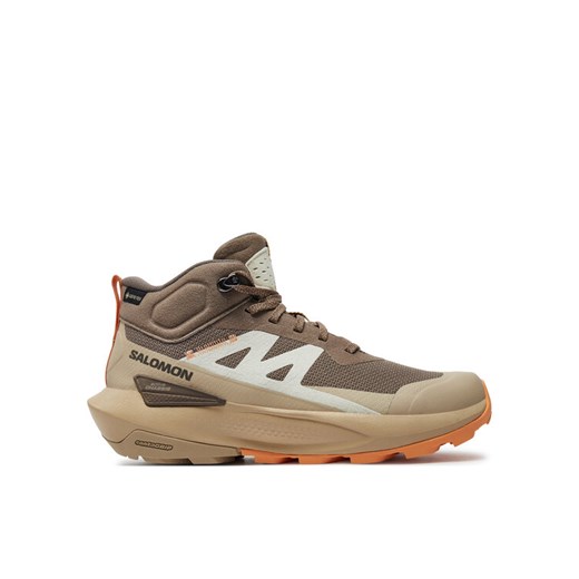 Trekkingi Salomon Elixir Activ Mid Gore-Tex L47457200 Beżowy ze sklepu eobuwie.pl w kategorii Buty trekkingowe damskie - zdjęcie 182108256