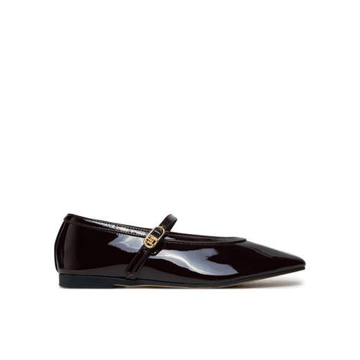 Baleriny Tommy Hilfiger FW0FW08577 Bordowy ze sklepu eobuwie.pl w kategorii Balerinki - zdjęcie 182108316