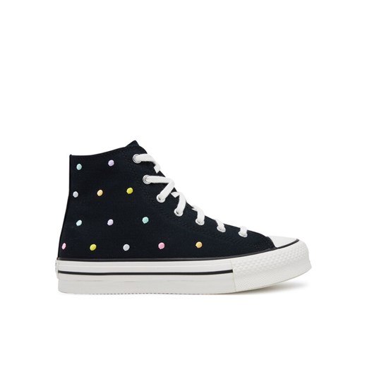 Trampki Converse Chuck Taylor All Star Lift Polka Dots Platform A12608C Czarny ze sklepu eobuwie.pl w kategorii Trampki damskie - zdjęcie 182108336