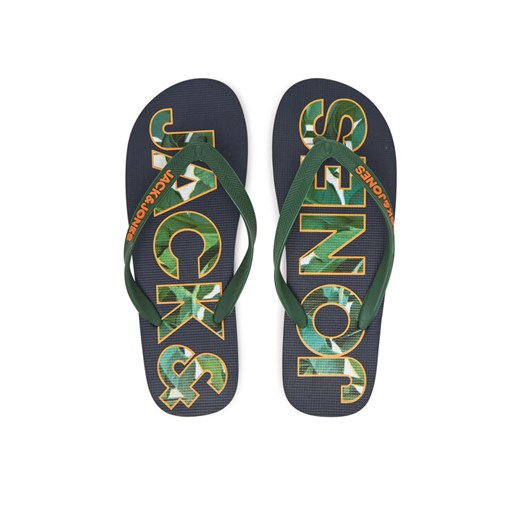 Japonki Jack&Jones Jfwlogo Palm Print Flip Flop Ln 12230642 Granatowy ze sklepu eobuwie.pl w kategorii Klapki męskie - zdjęcie 182108465