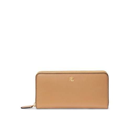Portfel damski LAUREN RALPH LAUREN 432876730013 Brązowy ze sklepu eobuwie.pl w kategorii Portfele damskie - zdjęcie 182108788