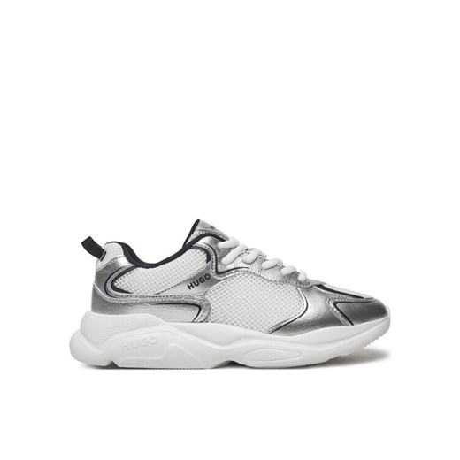 Sneakersy HUGO Leon 50536308 Srebrny ze sklepu eobuwie.pl w kategorii Buty sportowe damskie - zdjęcie 182108876