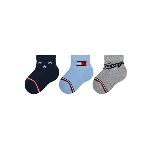 Zestaw 3 par wysokich skarpet dziecięcych Tommy Hilfiger 701224997 Niebieski ze sklepu eobuwie.pl w kategorii Skarpetki dziecięce - zdjęcie 182108949
