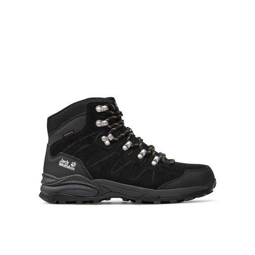 Trekkingi Jack Wolfskin Refugio Texapore Mid M 4049841 Czarny ze sklepu eobuwie.pl w kategorii Buty trekkingowe męskie - zdjęcie 182108976