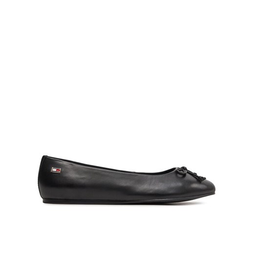 Baleriny Tommy Hilfiger Essential Chic Ballerina FW0FW08059 Czarny Tommy Hilfiger 37 eobuwie.pl