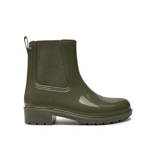 Kalosze Tommy Hilfiger Flag Rainboot FW0FW08213 Zielony ze sklepu eobuwie.pl w kategorii Kalosze damskie - zdjęcie 182109636
