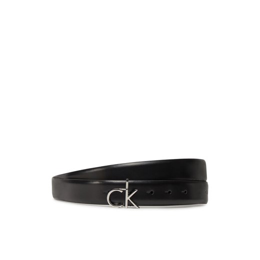 Pasek Damski Calvin Klein Ck Buckle Belt 3.0_Smooth K60K613156 Czarny ze sklepu eobuwie.pl w kategorii Paski damskie - zdjęcie 182109936