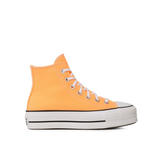 Trampki Converse Chuck Taylor All Star Lift Hi A03052C Pomarańczowy ze sklepu eobuwie.pl w kategorii Trampki damskie - zdjęcie 182109949
