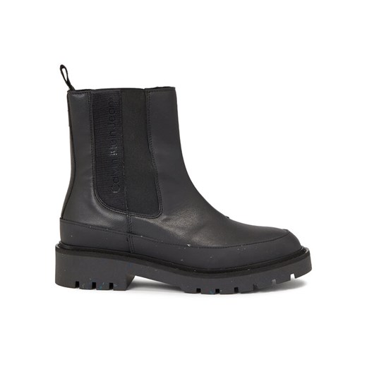 Sztyblety Calvin Klein Jeans Combat Mid Chelsea Wn YW0YW01254 Czarny ze sklepu eobuwie.pl w kategorii Botki - zdjęcie 182110097