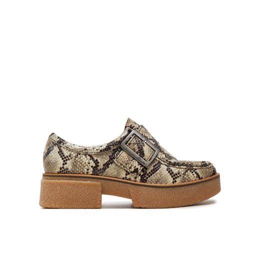 Półbuty Clarks Linoso Monk 26178680 Szary ze sklepu eobuwie.pl w kategorii Półbuty damskie - zdjęcie 182110378