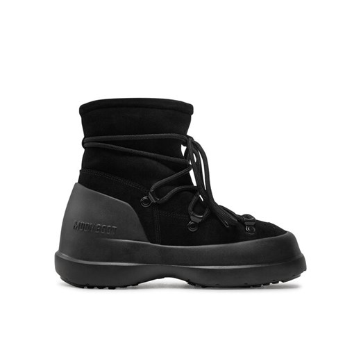 Śniegowce Moon Boot Luna Boot Suede 80D2480030 Czarny ze sklepu eobuwie.pl w kategorii Śniegowce damskie - zdjęcie 182110465